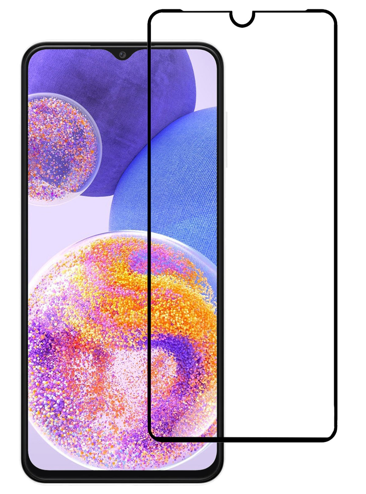 Screenprotector van gehard glas met zwarte randen