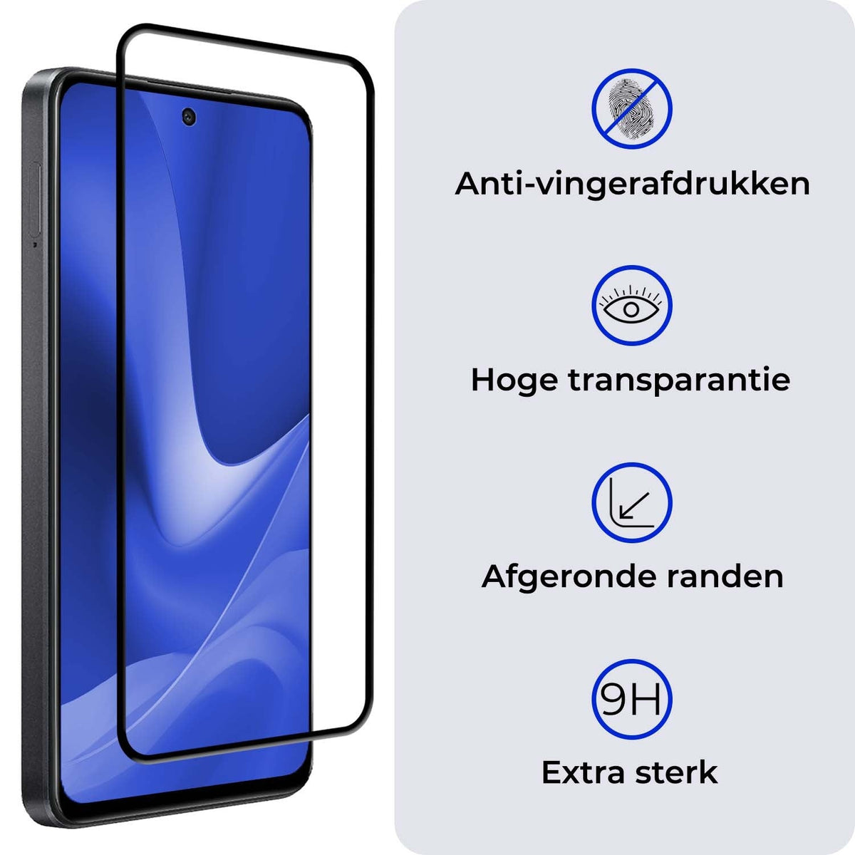 Full screen screenprotector van gehard glas voor OPPO A79