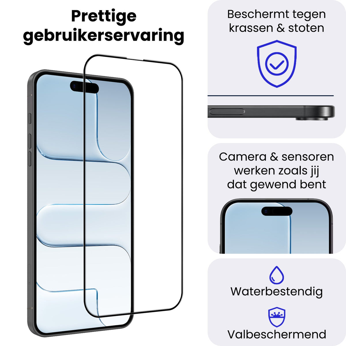Gehard glazen screenprotector voor iPhone Air met installatieframe