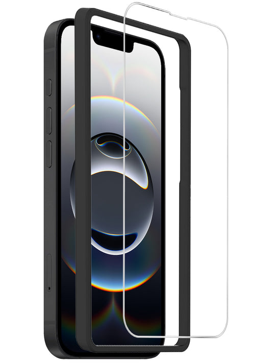 Gehard glazen screenprotector voor iPhone 16e met installatieframe