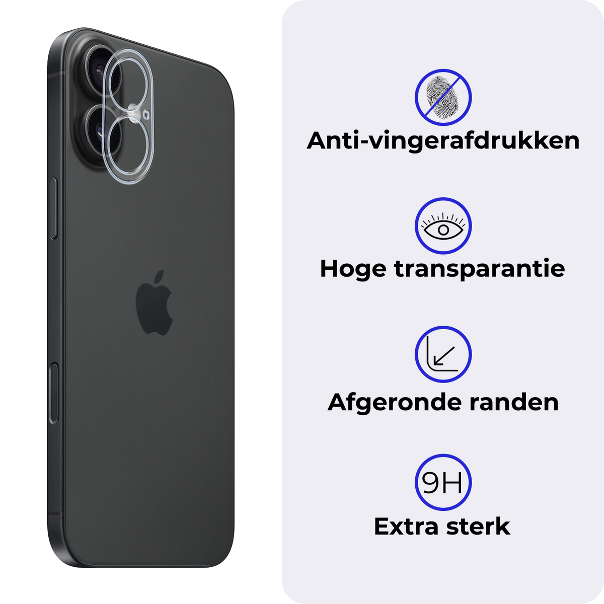 Gehard glazen camera screenprotector voor iPhone 16