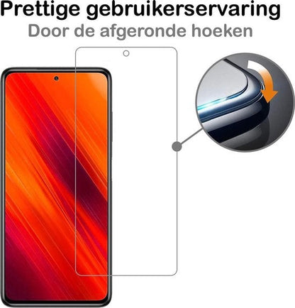 Gehard glazen screenprotector voor Poco X3 met krasbescherming
