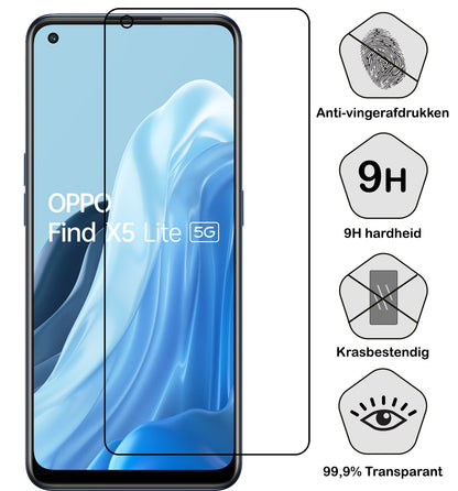 Gehard glazen screenprotector voor OPPO Find X5 Lite