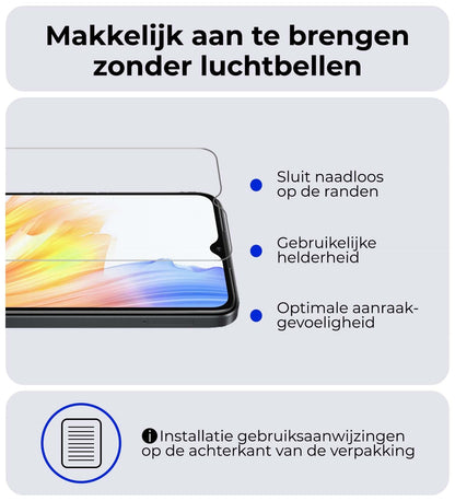 Gehard glazen screenprotector voor OPPO A38 met antikraslaag