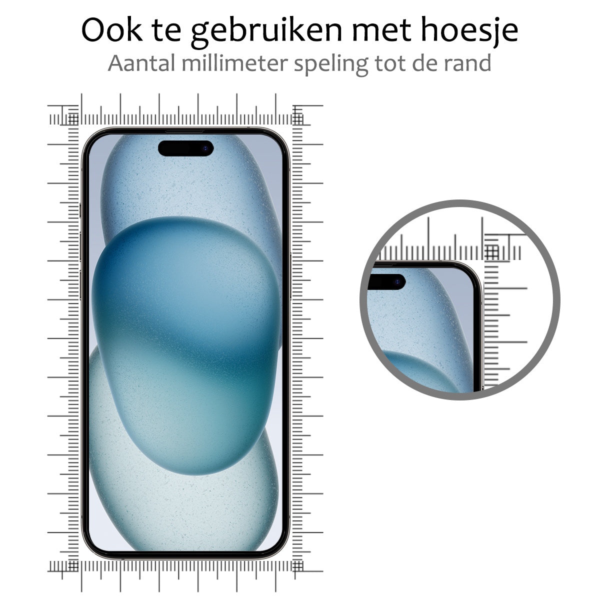 Screenprotector van gehard glas voor iPhone 15 Pro Max