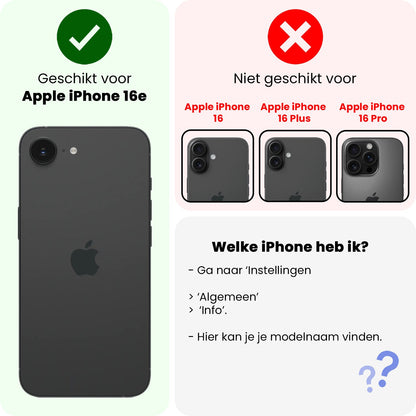 Gehard glazen screenprotector voor iPhone 16e met volledige schermdekking