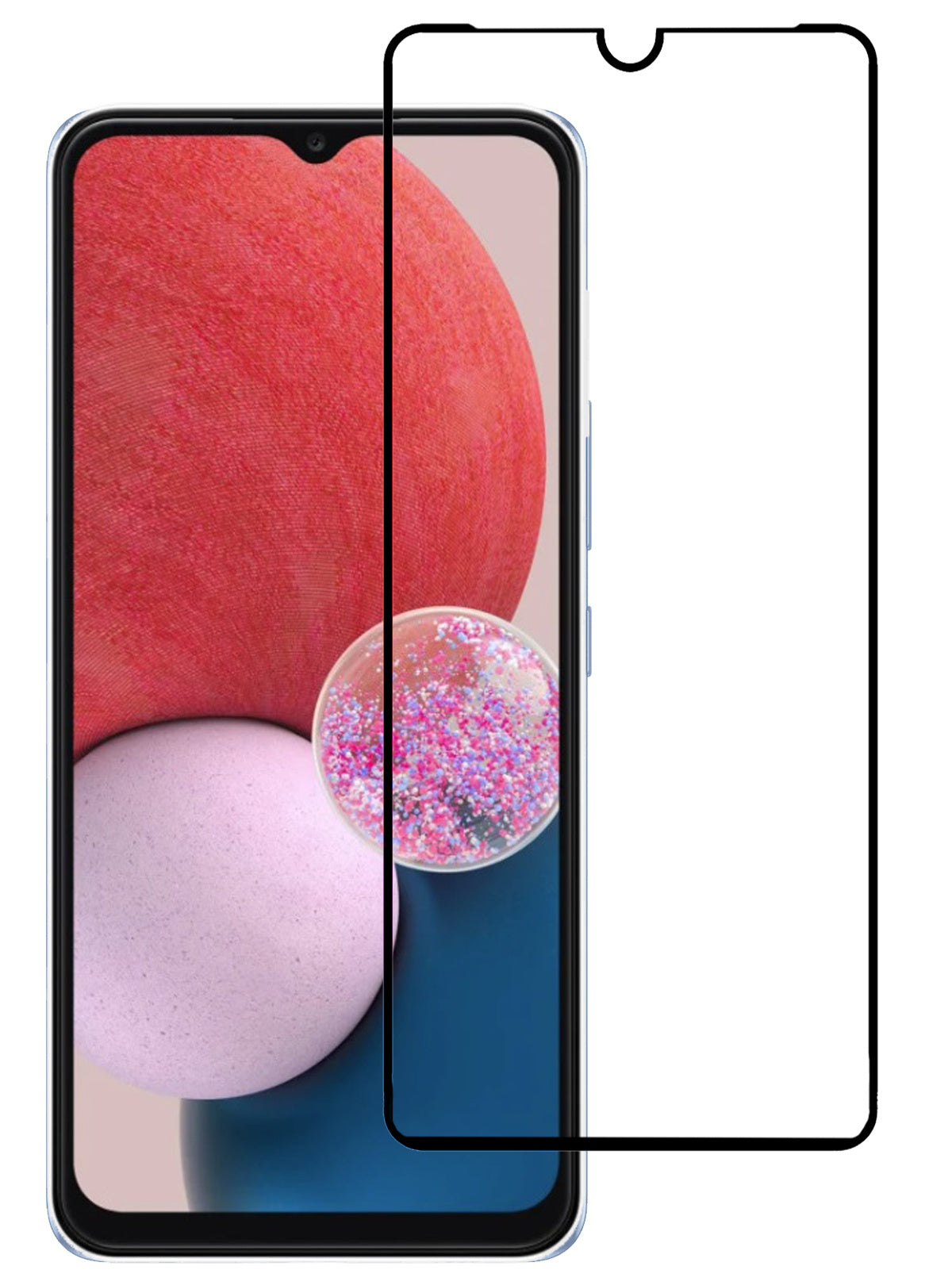 Screenprotector van gehard glas met zwarte randen