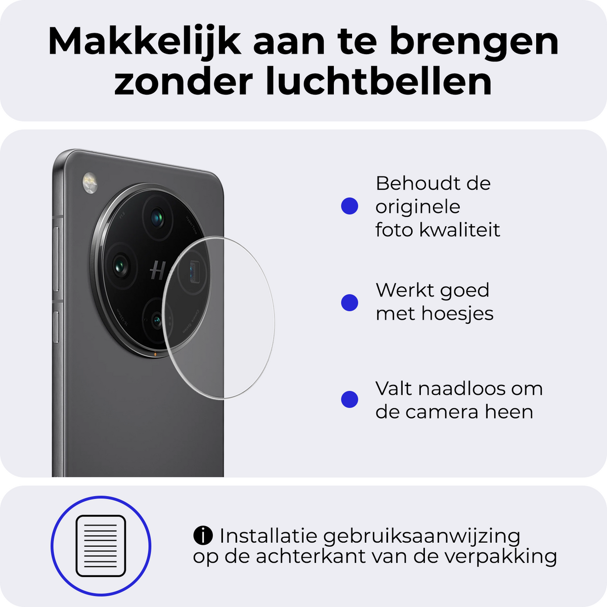 Gehard glazen camera screenprotector voor OPPO Find X8