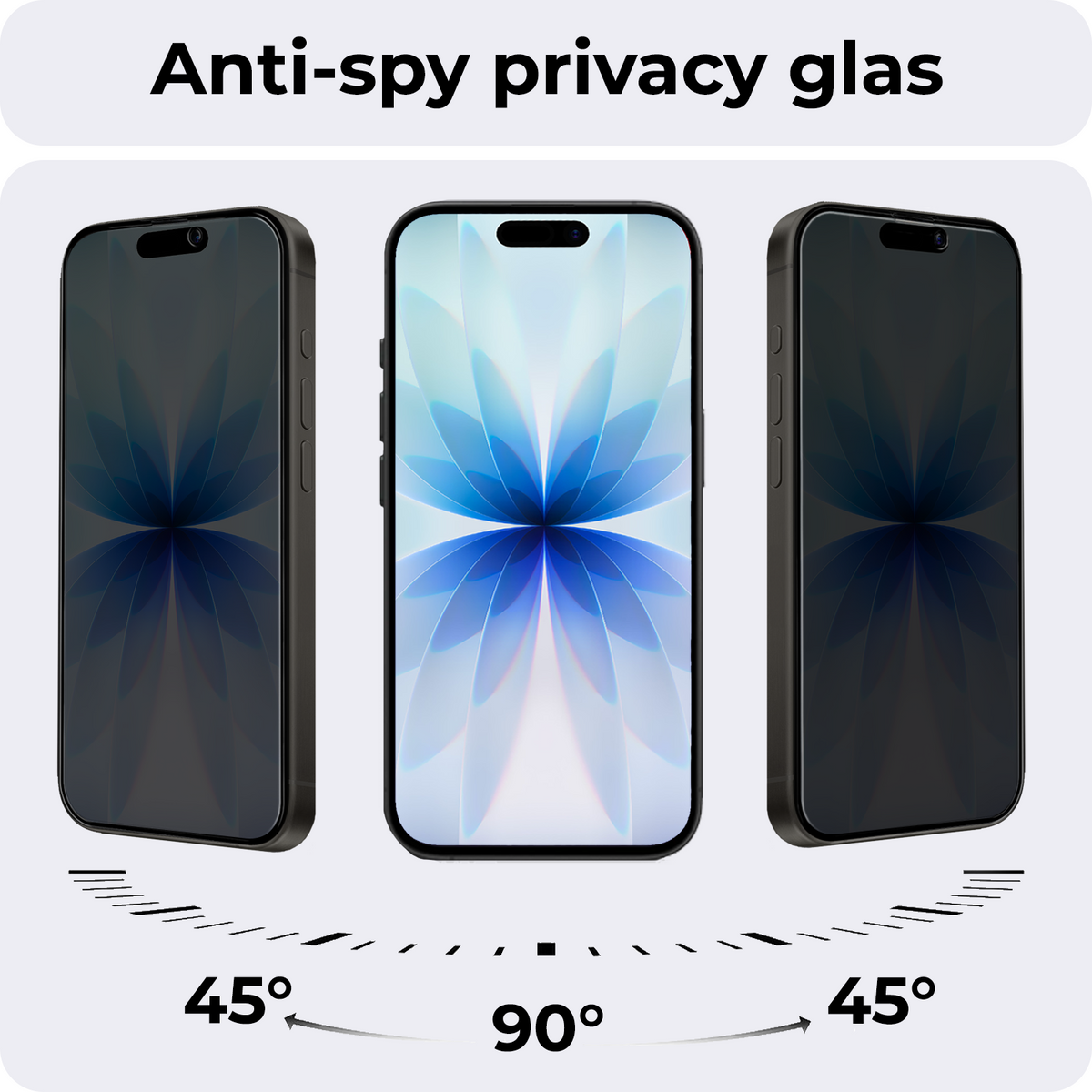 Gehard glazen privacy screenprotector voor iPhone 17