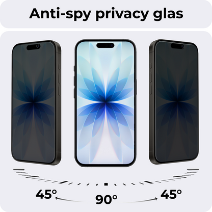 Gehard glazen privacy screenprotector voor iPhone 17