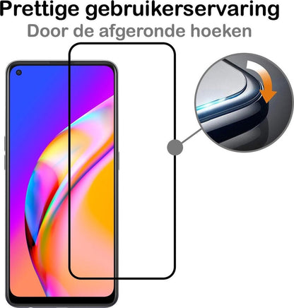 Gehard glazen screenprotector met zwarte rand voor OPPO A94