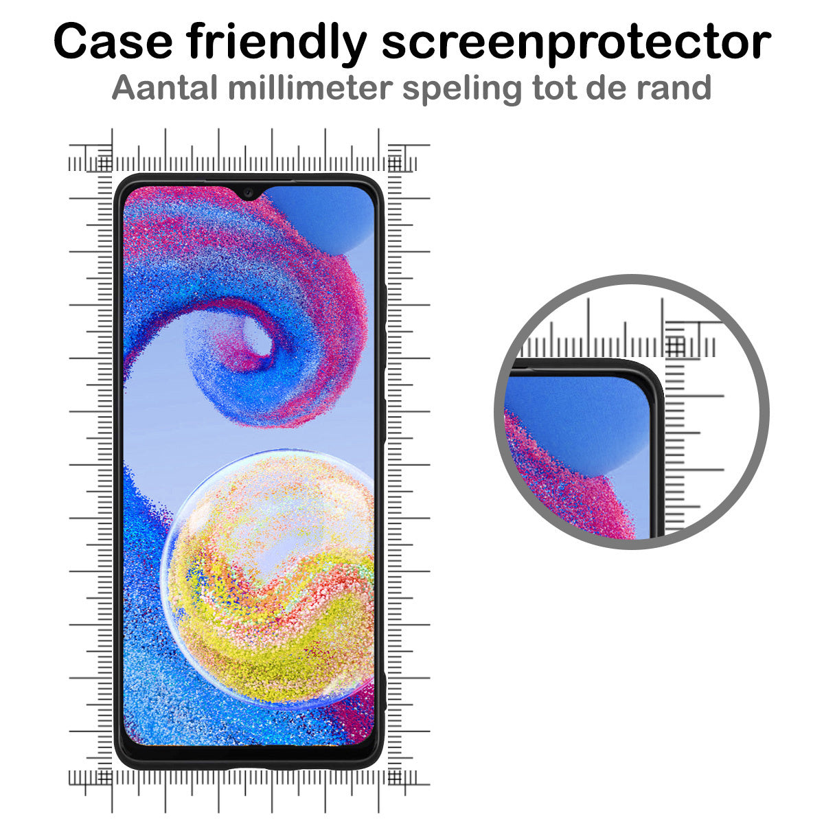 Gehard Glazen Screenprotector Geschikt voor Samsung Galaxy A04s
