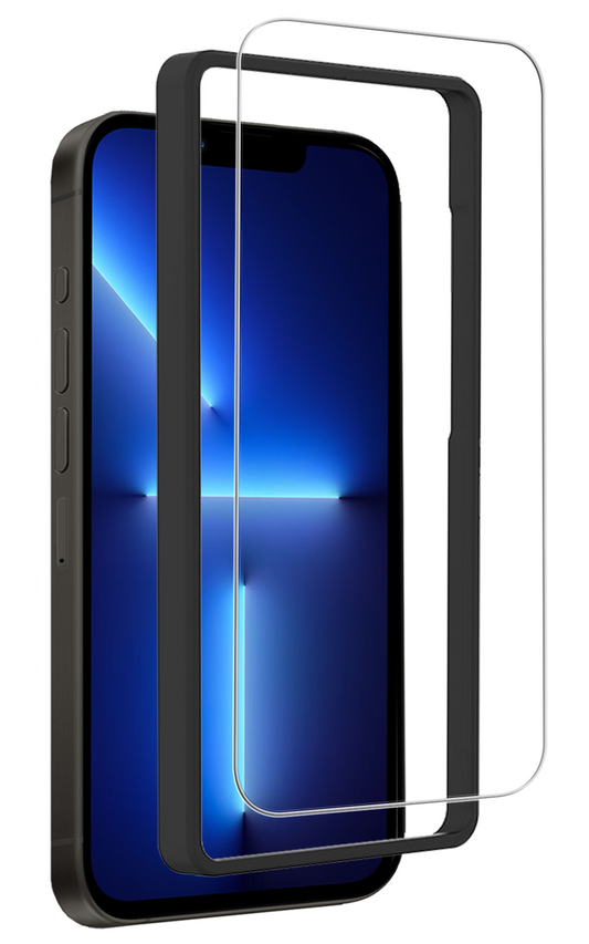 Screenprotector van gehard glas met handig installatieframe