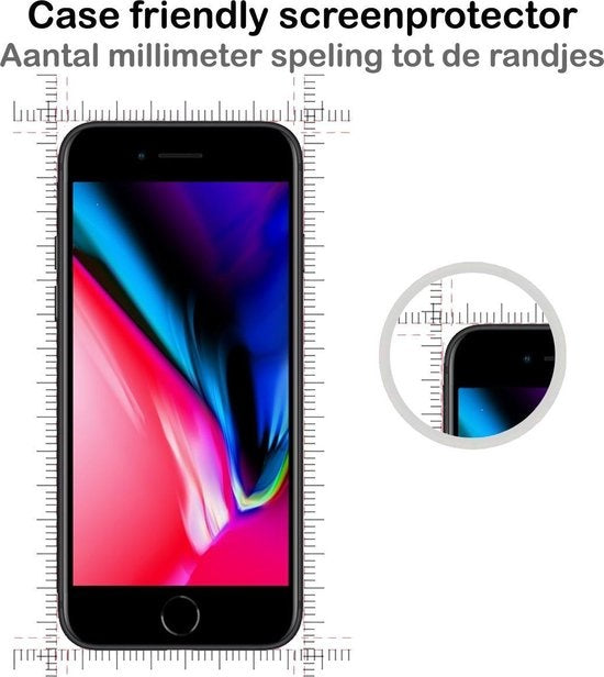 Gehard glazen screenprotector met zwarte randen