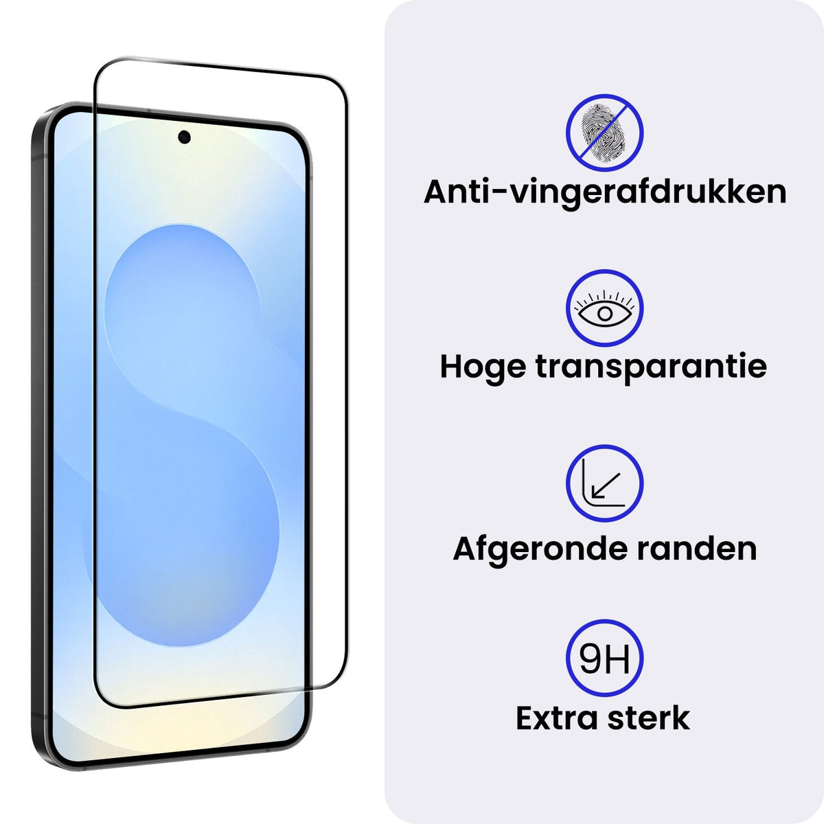 Full Screen Screenprotector van Gehard Glas voor Samsung Galaxy S25 FE