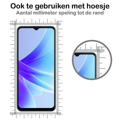 Gehard glazen screenprotector voor OPPO A57s met zwarte randen