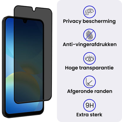 Gehard glazen privacy screenprotector voor Samsung Galaxy A26