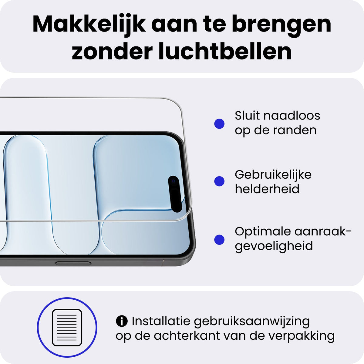 Glazen screenprotector voor iPhone Air met volledige dekking