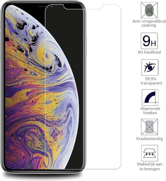 Gehard glazen screenprotector voor iPhone XR met antikraslaag