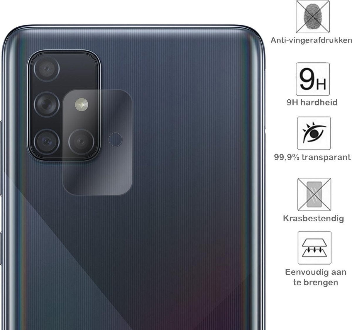 Camera Screenprotector van Gehard Glas voor Samsung Galaxy A71