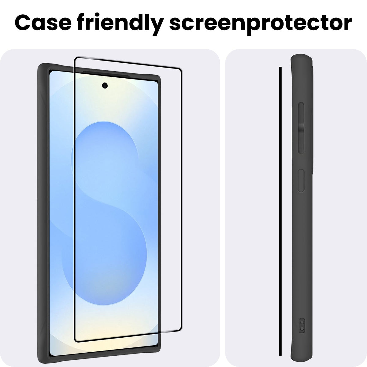 Gehard glazen screenprotector met zwarte randen voor Samsung S25 Ultra