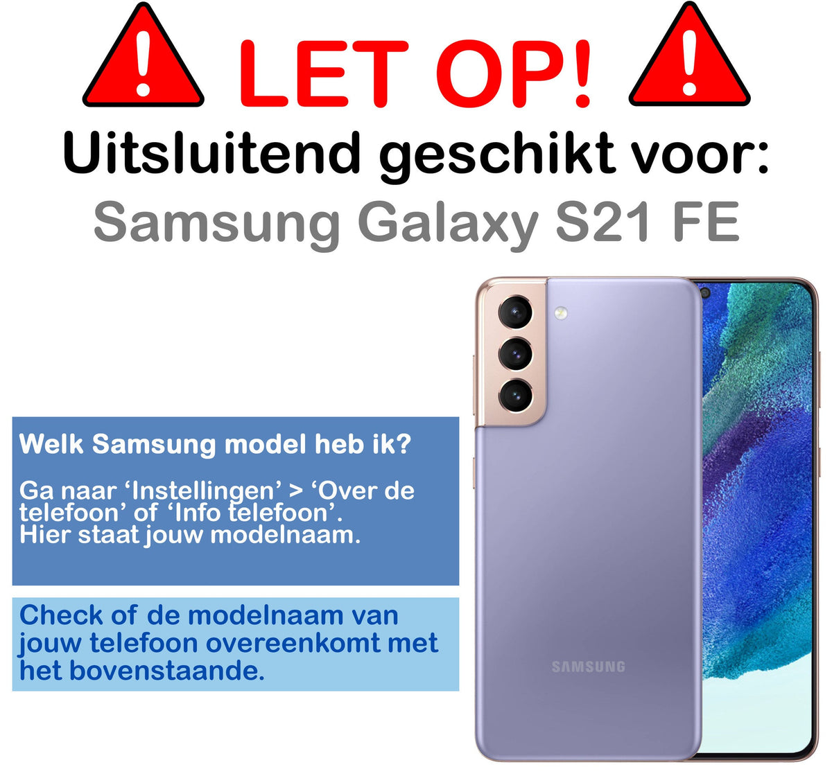 Gehard glazen screenprotector voor Samsung S21 FE