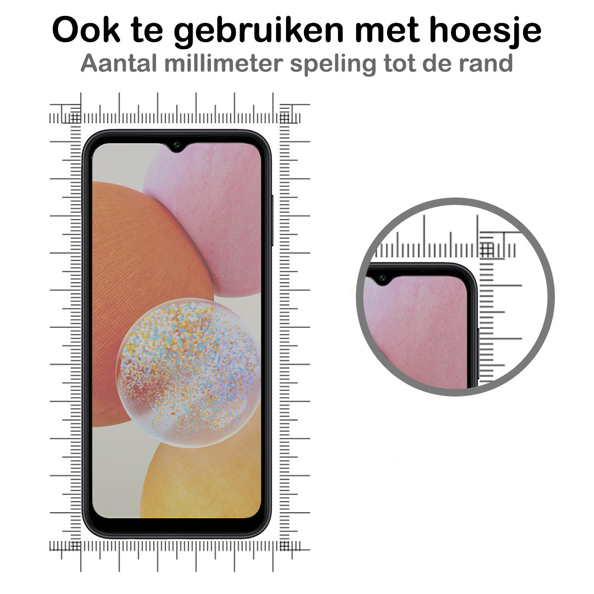 Screenprotector van gehard glas met privacyfilter
