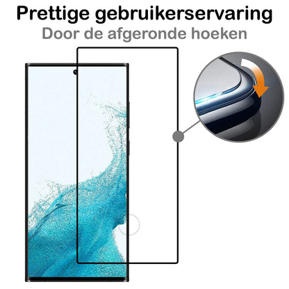 Full Screen Screenprotector van Gehard Glas voor Samsung Galaxy S22 Ultra