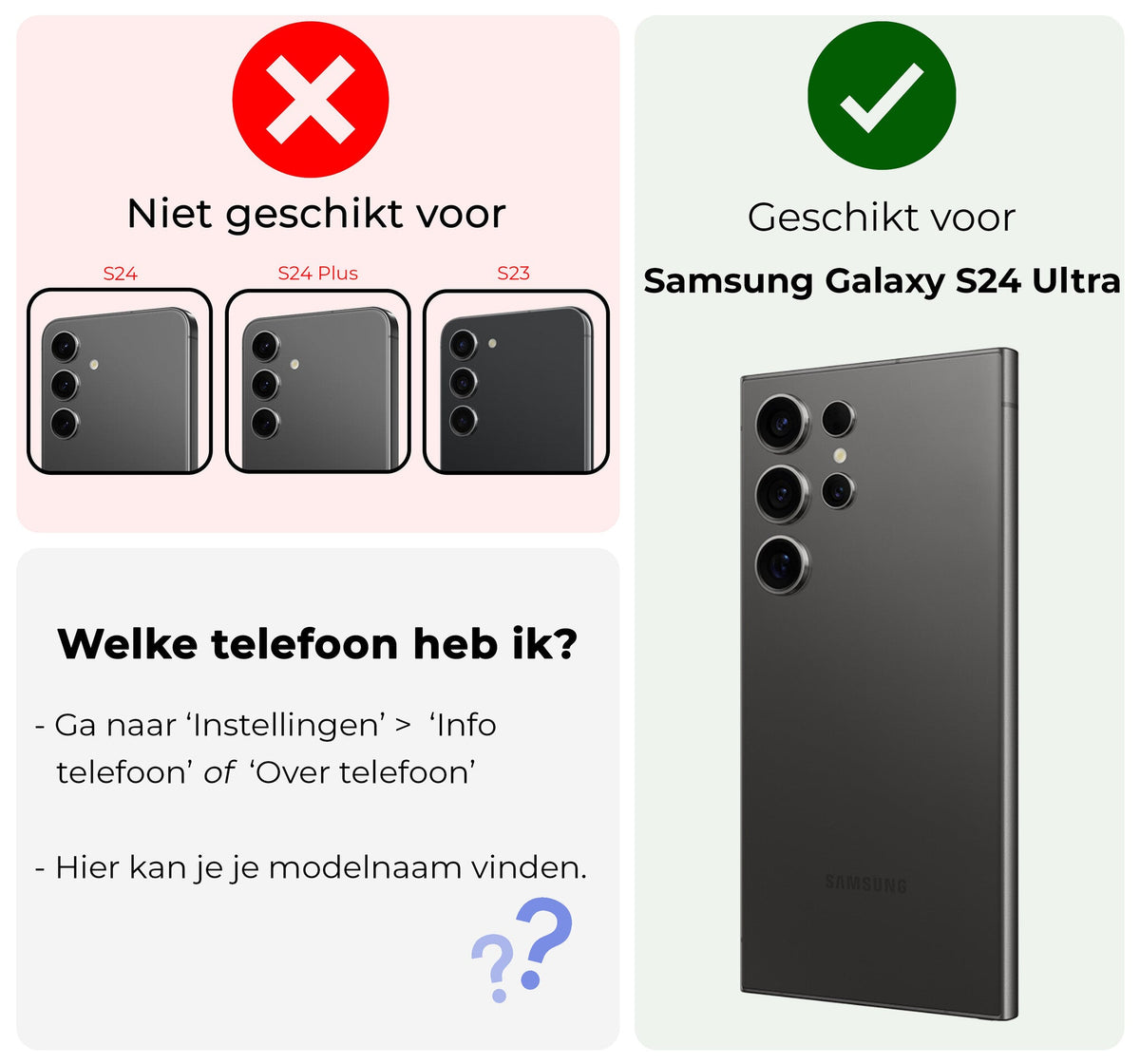 Flexibele screenprotector geschikt voor Samsung Galaxy S24 Ultra