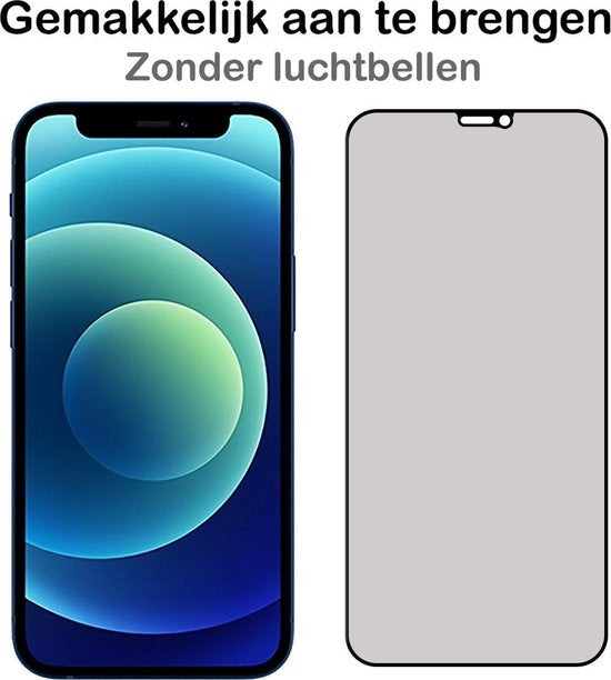 Gehard glazen privacy screenprotector voor iPhone 12 Pro Max
