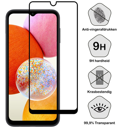 Gehard glazen screenprotector met zwarte randen