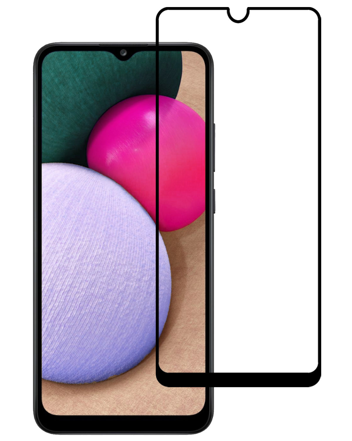 Full Screen Screenprotector Gehard Glas Samsung A03s