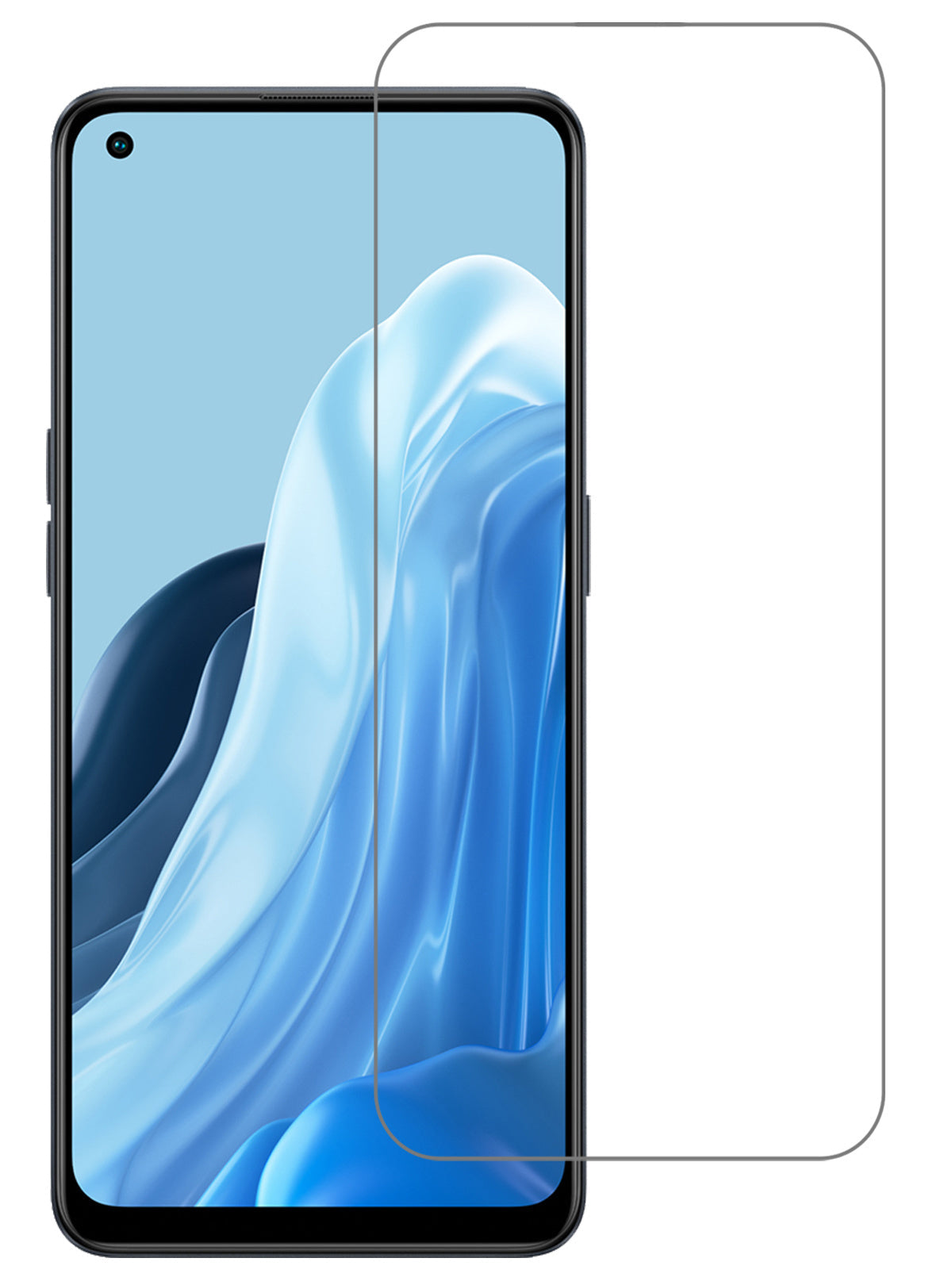 Glazen screenprotector voor OPPO Reno 8 Lite met antikraslaag