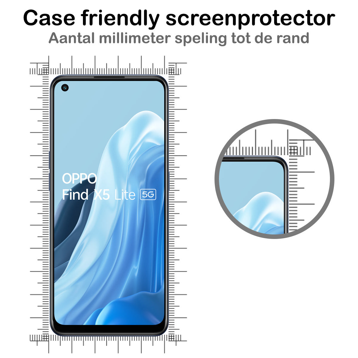 Gehard glazen screenprotector voor OPPO Find X5 Lite
