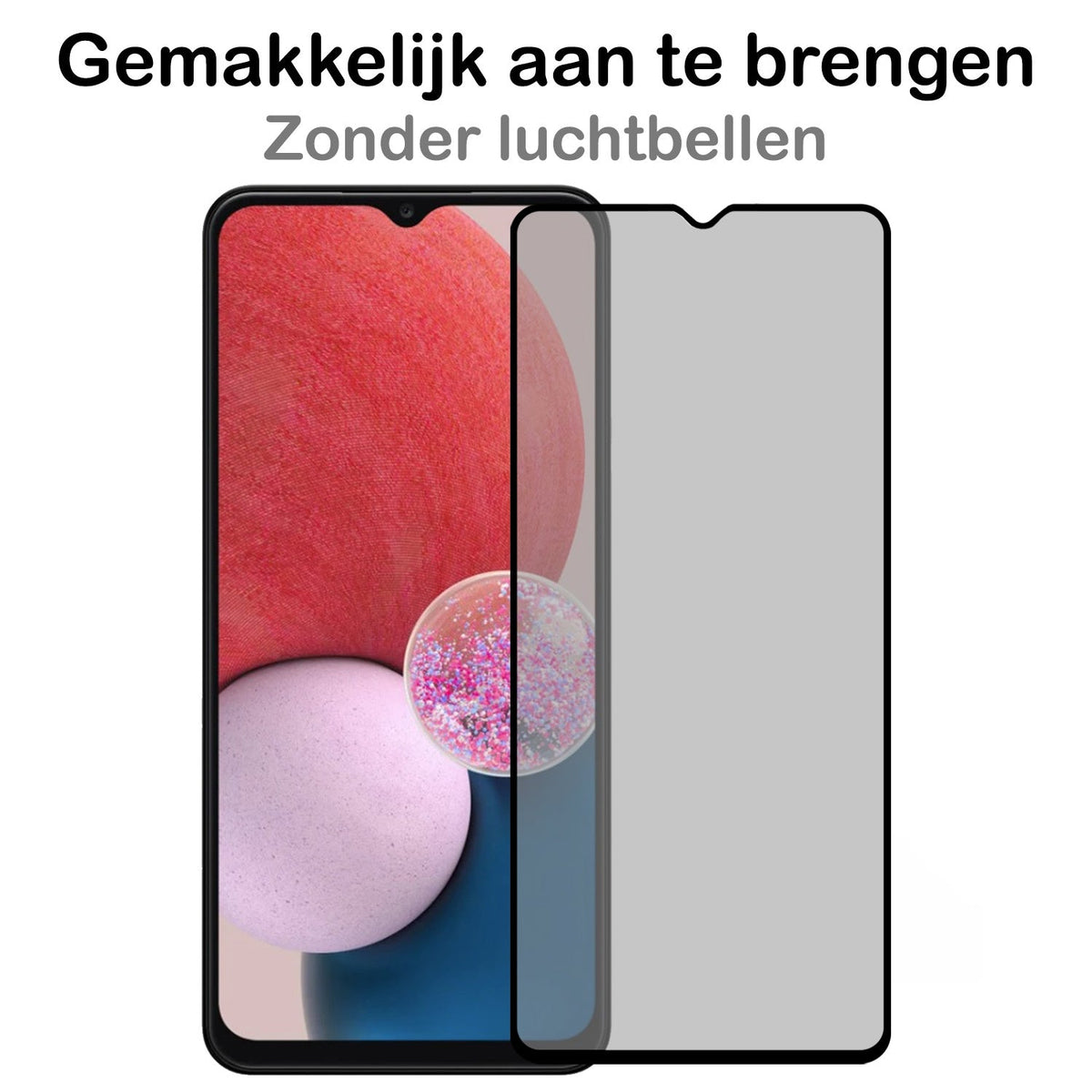 Gehard glazen screenprotector met privacy filter
