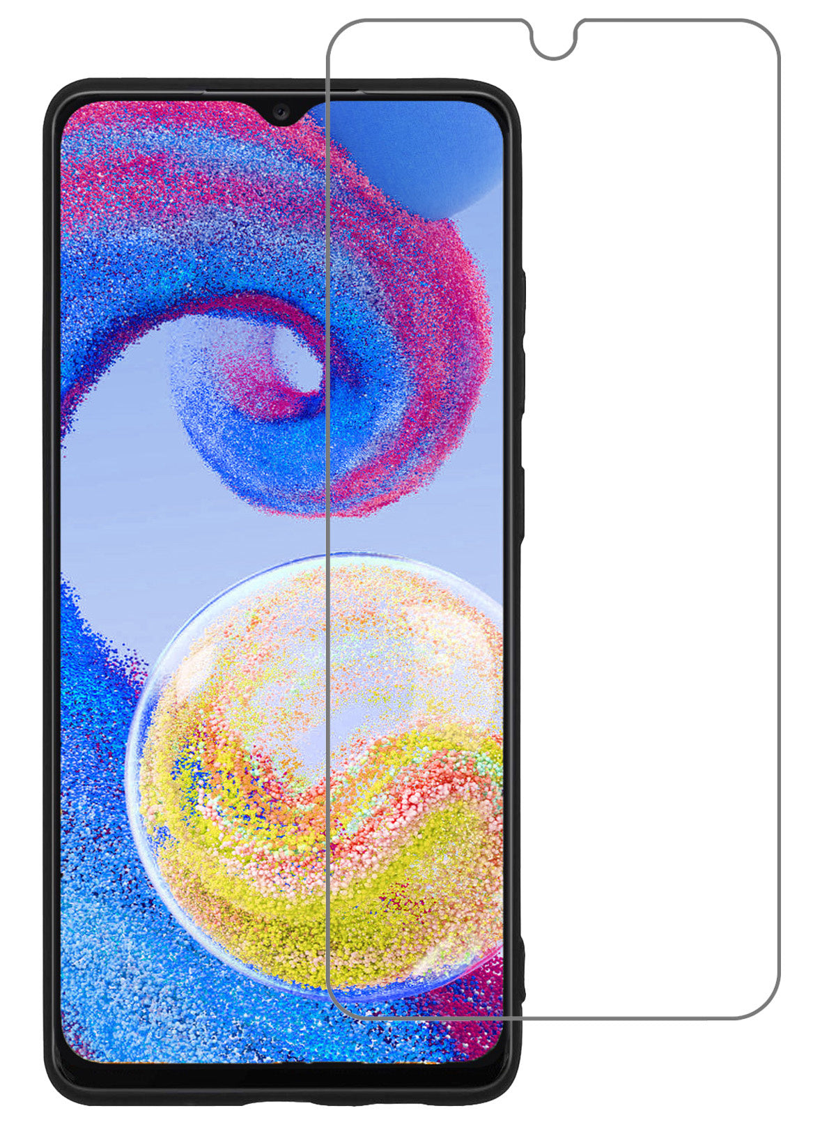 Gehard Glazen Screenprotector Geschikt voor Samsung Galaxy A04s