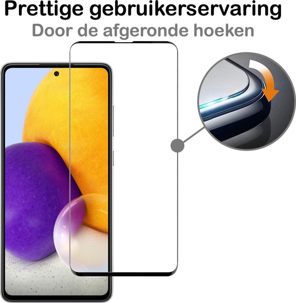 Gehard Glazen Screenprotector met Zwarte Randen