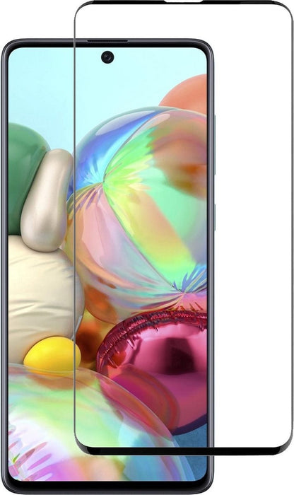 Screenprotector van gehard glas met zwarte randen voor Samsung A71