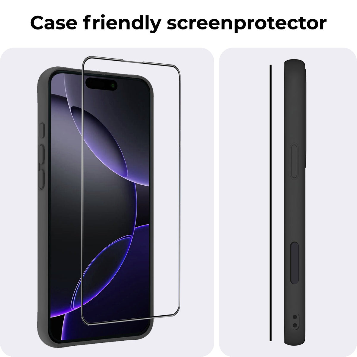 Flexibele glazen screenprotector met installatieframe voor iPhone 16 Pro Max