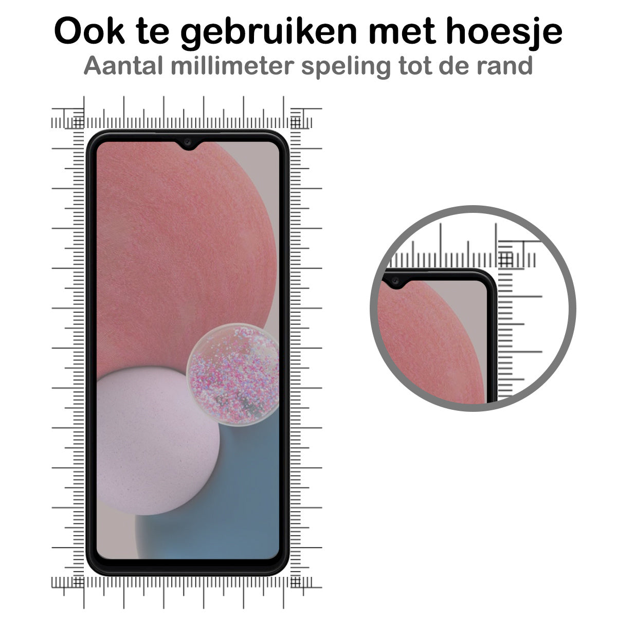 Gehard glazen screenprotector met privacy filter