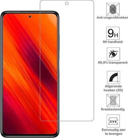 Gehard glazen screenprotector voor Poco X3 met krasbescherming