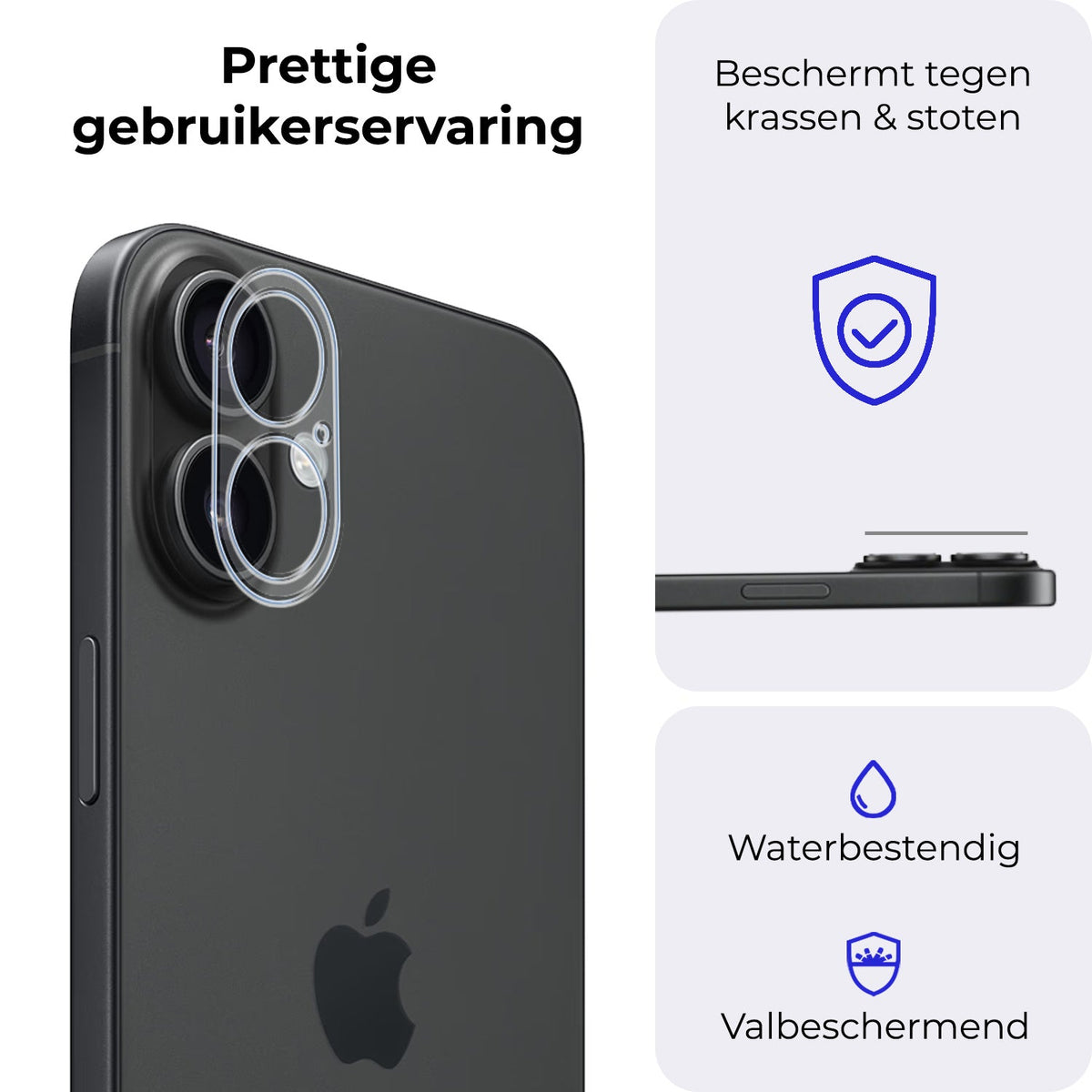 Gehard glazen camera screenprotector voor iPhone 16 Plus