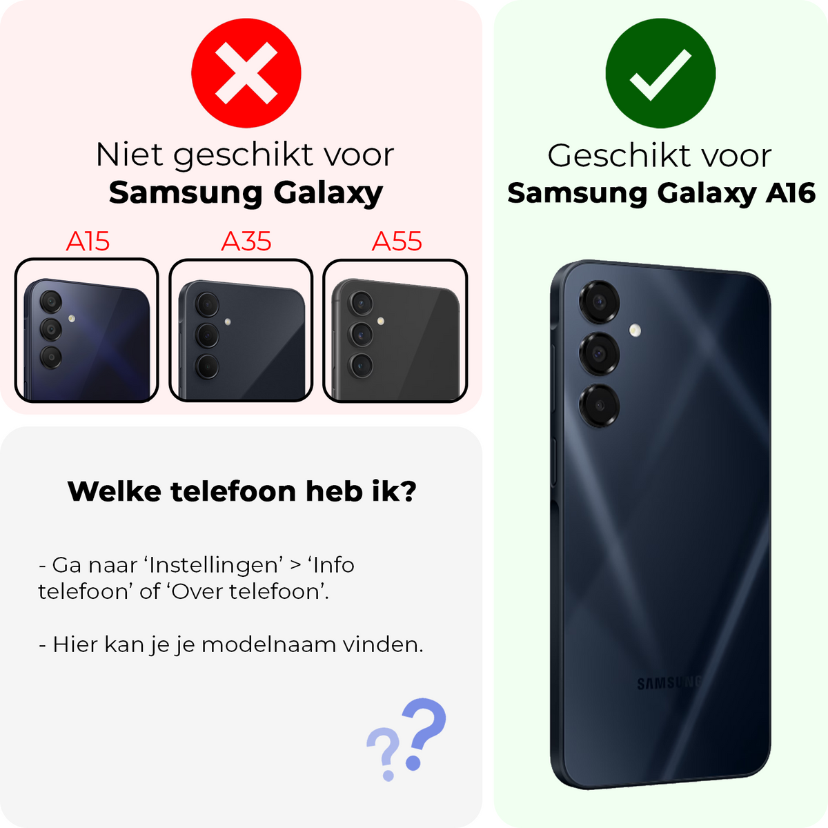 Privacy screenprotector van gehard glas voor Samsung Galaxy A16