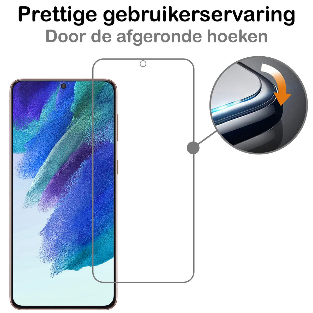 Gehard glazen screenprotector voor Samsung S21 FE