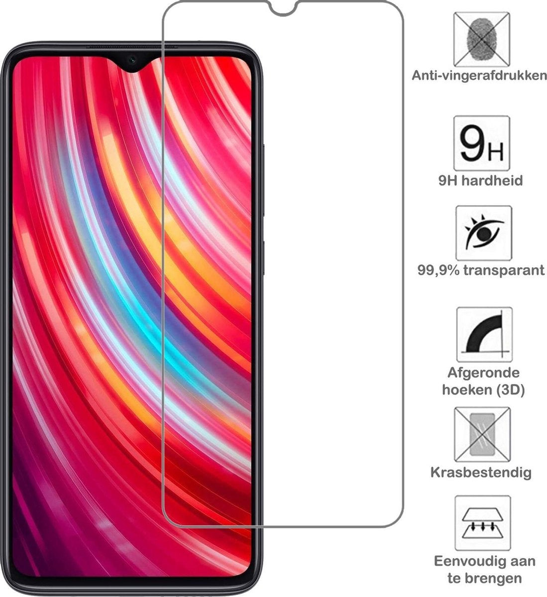 Screenprotector van gehard glas voor Xiaomi Redmi Note 8 Pro
