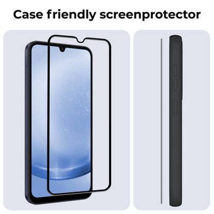 Screenprotector van gehard glas met zwarte randen voor Samsung A25