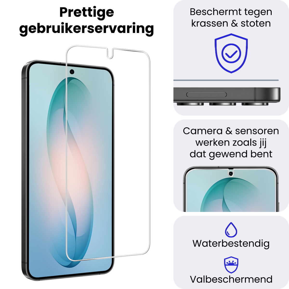 Gehard glazen screenprotector met anti-kraslaag