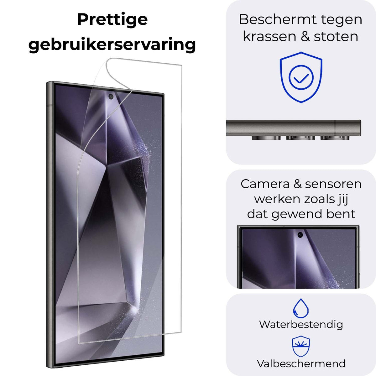 Flexibele screenprotector geschikt voor Samsung Galaxy S24 Ultra