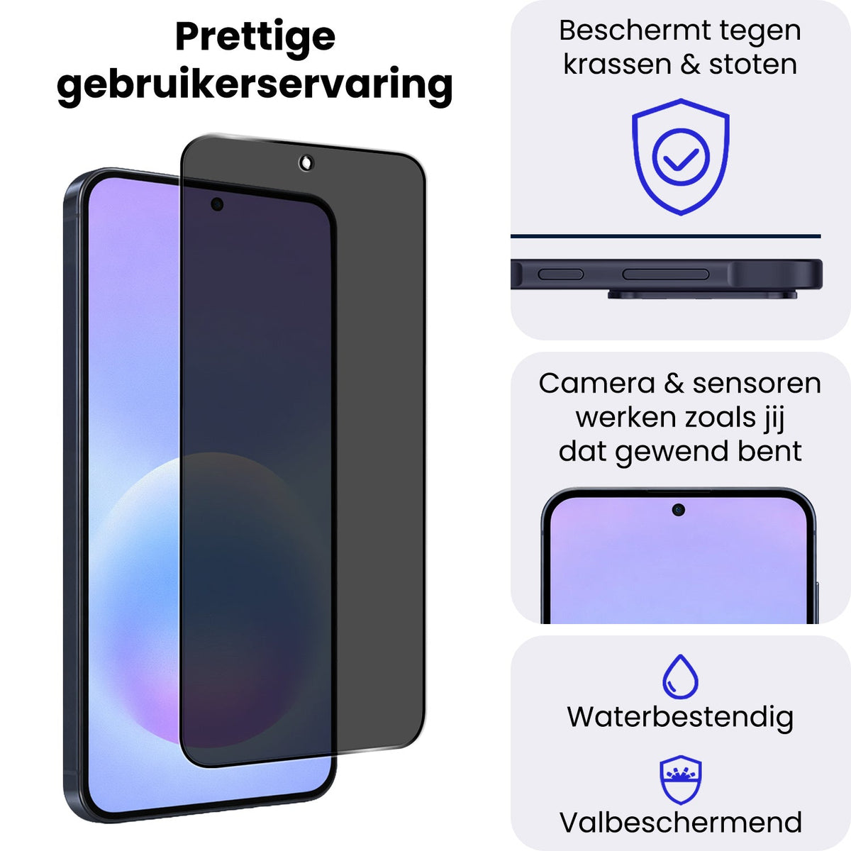 Privacy Screenprotector van Gehard Glas Geschikt voor Samsung A57