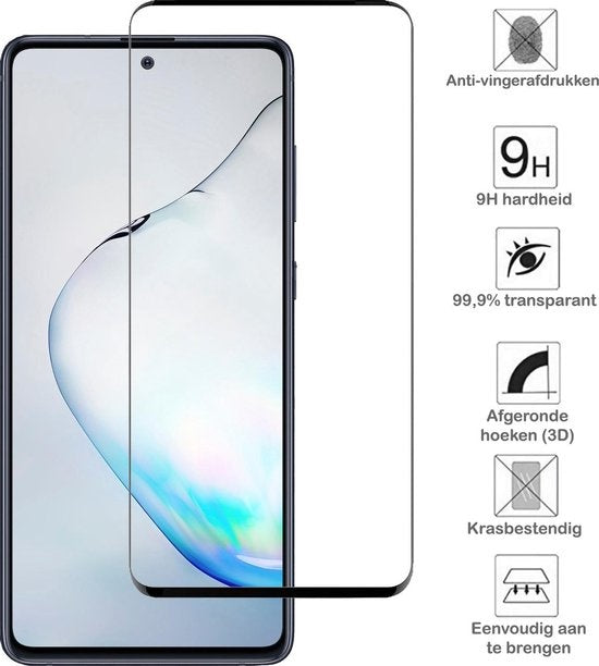 Full Screen Screenprotector Gehard Glas Samsung Galaxy Note 10 Lite
